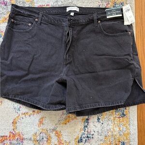 Women's Black Denim Shorts